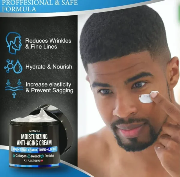 Men's Facial Moisturizer Gel - Anti-Wrinkle & Revitalizing - 4.2 Ounces