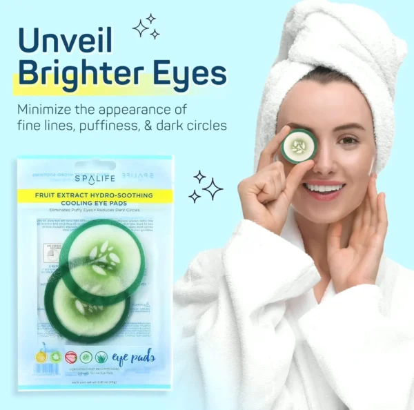 PamperedLife Soothing Eye Pads - For Dark Circles, Swollen Eyes and Wrinkles - 48 Pieces with Cucumber Extract