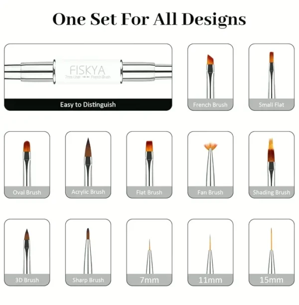 Nail Tools Set Double-ended Gel Pens